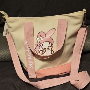 Pink and Cream Tote Bag